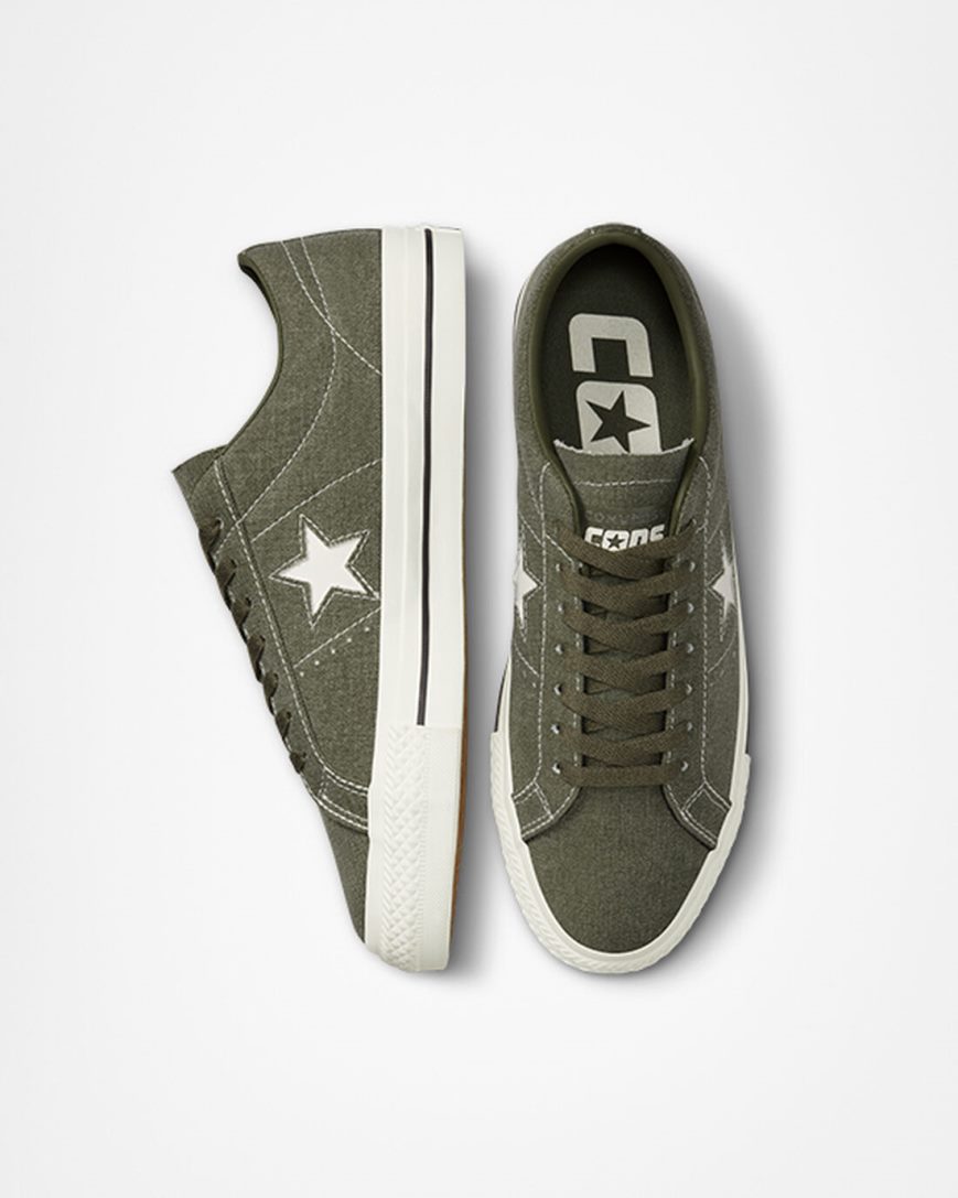 Tenis Skate Converse CONS One Star Pro Workwear Masculino Verde Oliva Pretas | PT L01P350